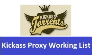 Kickass Proxy Working List